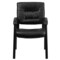 Emma and Oliver Faux Leather Executive Reception Chair with Powder Coated Frame